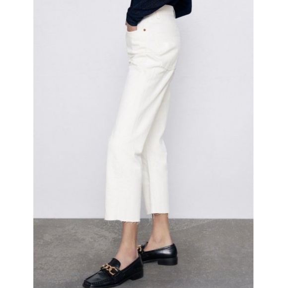 Zara | Premium High Waist Ankle Straight Jeans - Picture 2 of 8
